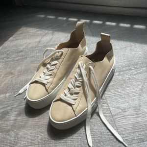 NWOT Who What Wear Leather Sneakers